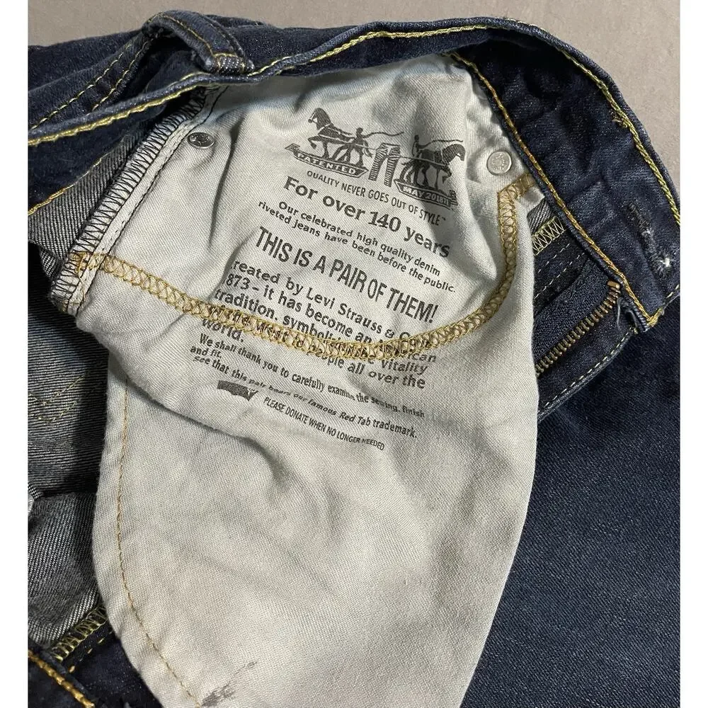 Levi’s 514 Straight Jeans W33 L34 Dark Wash Excellent Condition